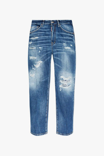 2 Jeans Blu Uomo Bro Distressed - 5