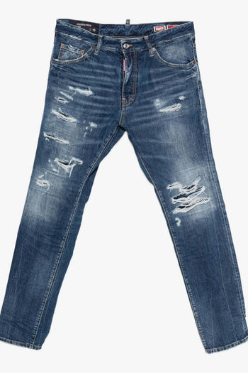 2 Jeans Blu Uomo Teddy Effetto Vissuto - 5
