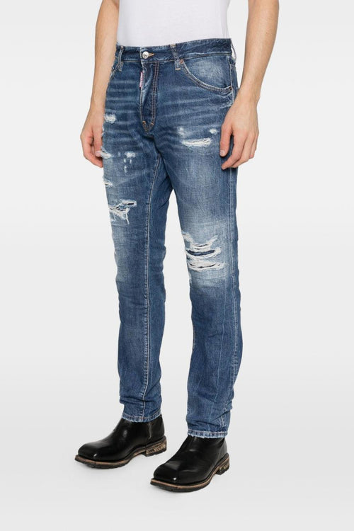 2 Jeans Blu Uomo Teddy Effetto Vissuto
