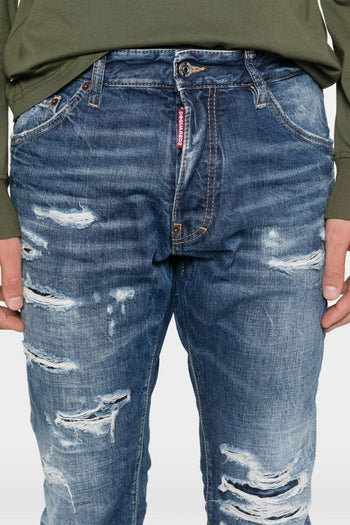 2 Jeans Blu Uomo Teddy Effetto Vissuto - 4