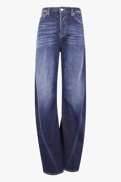 2 Jeans Blu Donna con Sbaffature