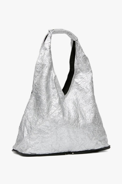 Mm6 Borsa Argento Donna Japanese Convertibile in Portafoglio