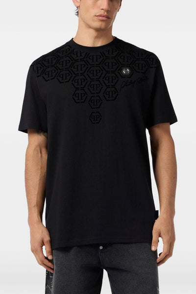 T-shirt Nero Uomo Monogramma