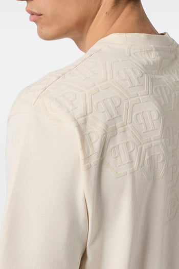 T-shirt Beige Uomo Girocollo - 3