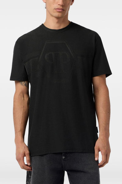 T-shirt Nero Uomo Hexagon