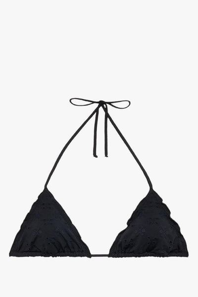 Saint Barth Triangolo Lurex Donna Nero
