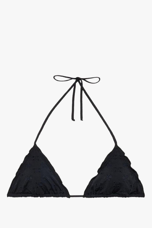 Saint Barth Triangolo Lurex Donna Nero