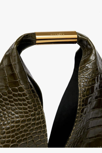 Borsa Verde Donna Effetto Coccodrillo - 2