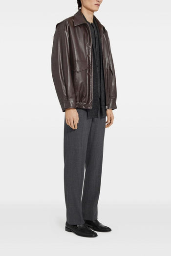 Uomo Giubbotto Marrone Bomber - 3