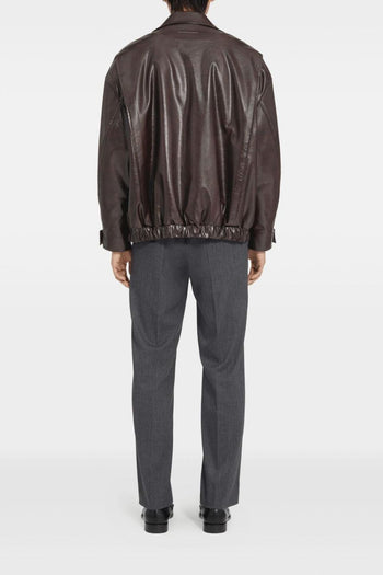 Uomo Giubbotto Marrone Bomber - 4