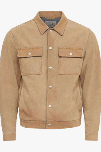 Giubbotto Beige Uomo con Tasche - 4