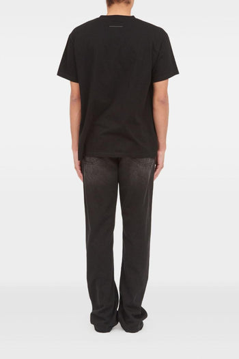 T-shirt Etichetta Logo Uomo Nero - 4