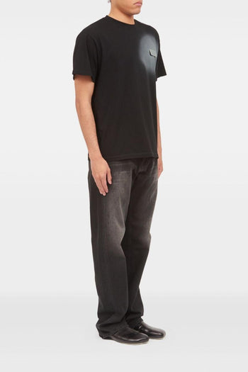 T-shirt Etichetta Logo Uomo Nero - 2
