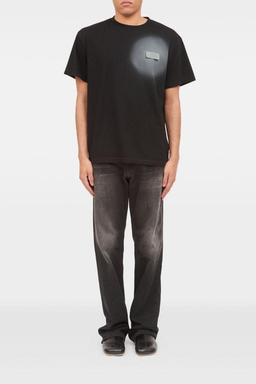 T-shirt Etichetta Logo Uomo Nero