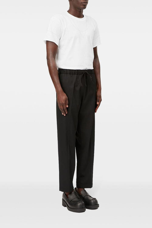 Mm6 Uomo Pantalone Nero con Coulisse