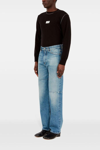 Mm6 Uomo Jeans Blu Stonewashed - 3