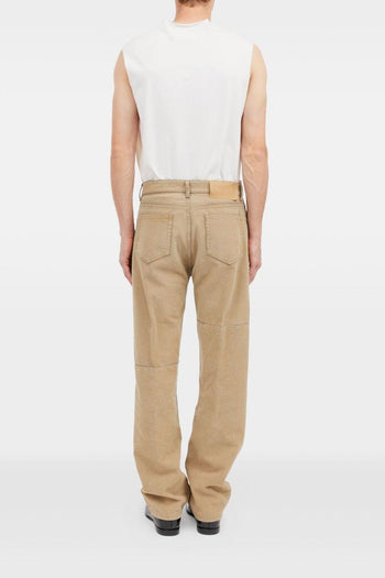 Jeans Beige Uomo Cinque Tasche - 3