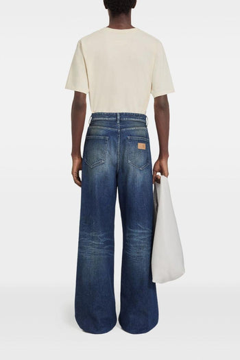 Jeans Gamba Ampia Uomo Blu - 4