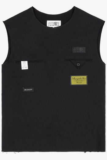 Canotta Nero Uomo Logo Applicato - 4