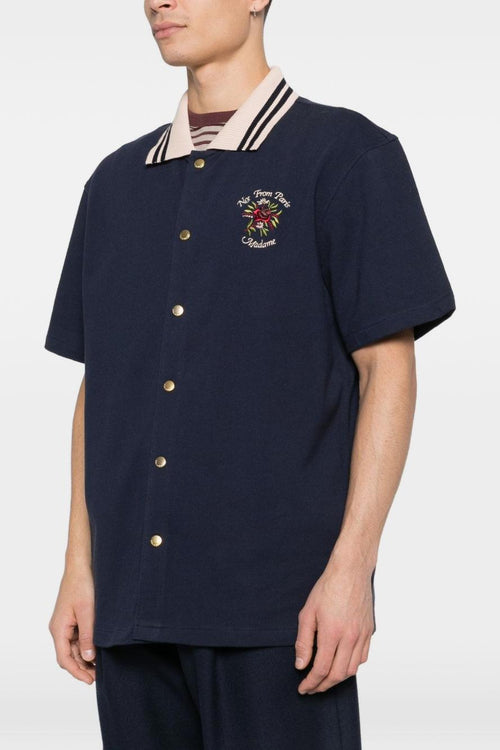 Camicia Maniche Corte Uomo Blu