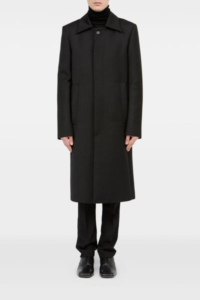 Uomo Cappotto Nero Sartoriale