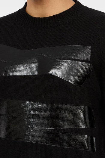 Maglia Nero Uomo Righe Lucide - 6