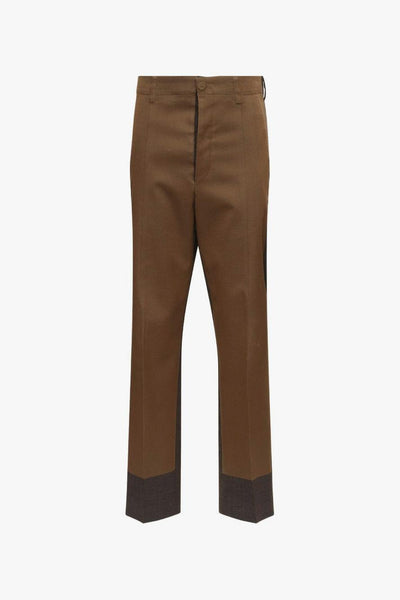 Pantalone Bicolore Uomo Marrone