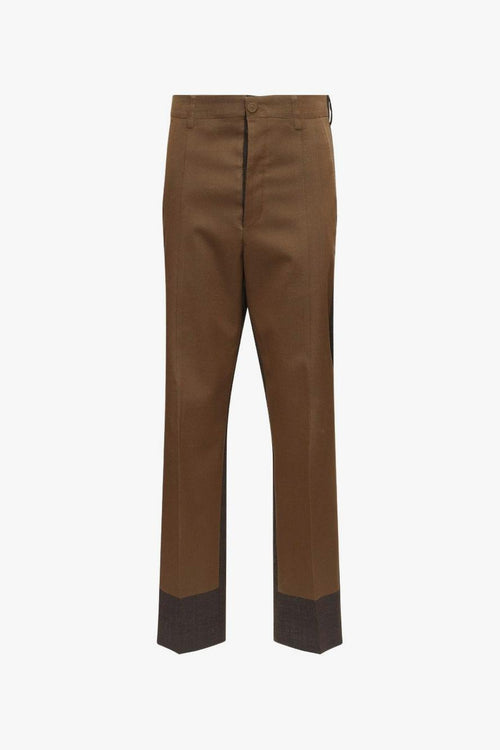 Pantalone Bicolore Uomo Marrone