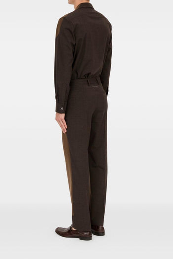 Pantalone Bicolore Uomo Marrone - 2