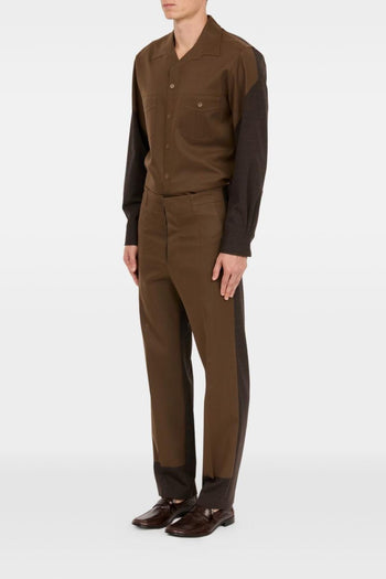 Pantalone Bicolore Uomo Marrone - 3