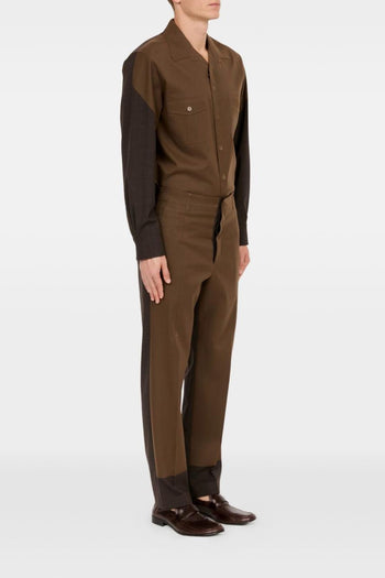 Pantalone Bicolore Uomo Marrone - 6