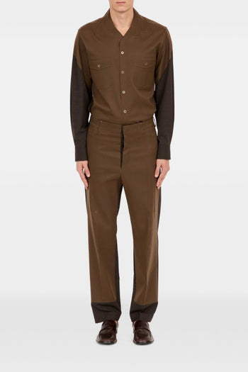 Pantalone Bicolore Uomo Marrone - 7
