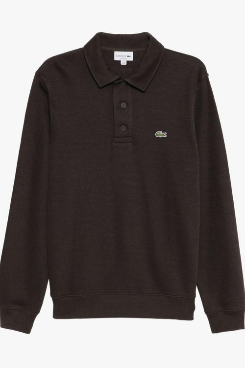 Polo Marrone Uomo Maniche Lunghe