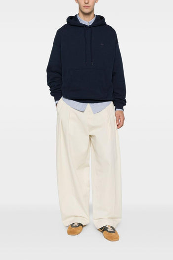 Felpa Blu Uomo Cappuccio Ricamo Logo - 5