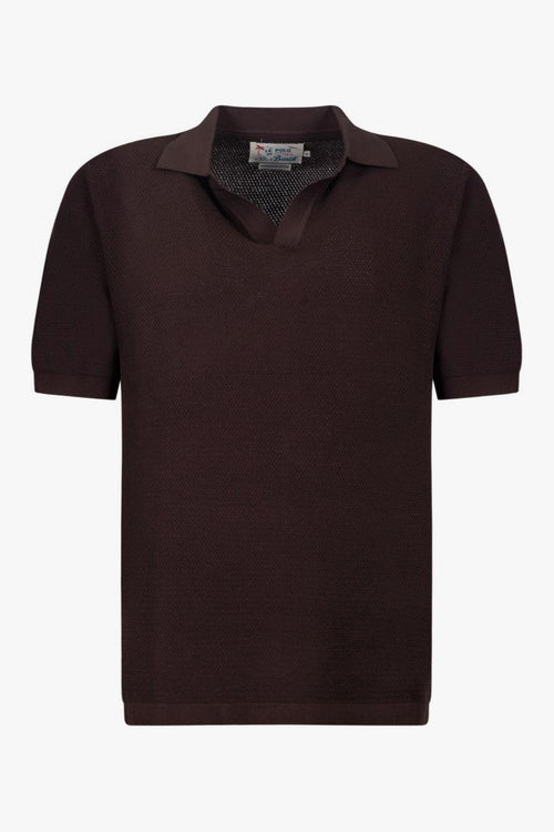 Saint Barth Polo Sloan Traforata Uomo Marrone
