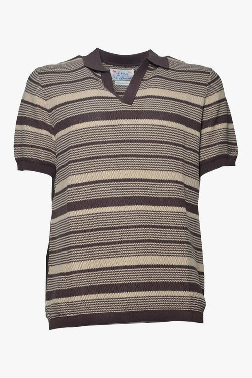 Saint Barth Polo Sloan Righe Uomo Marrone