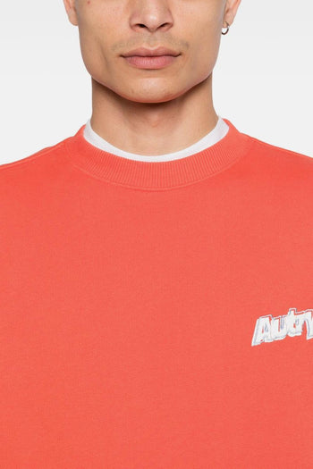 Felpa Arancione Uomo Motivo Logo - 4
