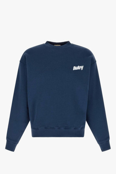 Felpa Blu Uomo Motivo Logo