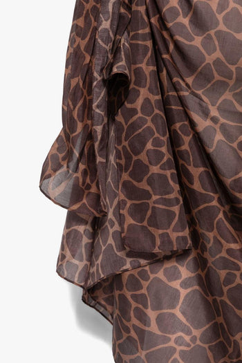 Saint Barth Pareo Stampa Giraffa Donna Marrone - 2