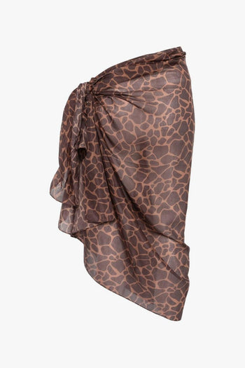 Saint Barth Pareo Stampa Giraffa Donna Marrone - 3