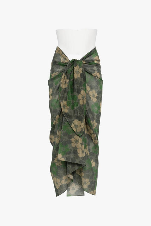Saint Barth Pareo Hibiscus Camo 52 Donna