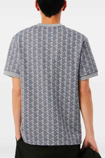 T-Shirt Motivo Geometrico Uomo Grigio - 3
