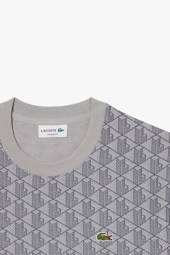 T-Shirt Motivo Geometrico Uomo Grigio - 4