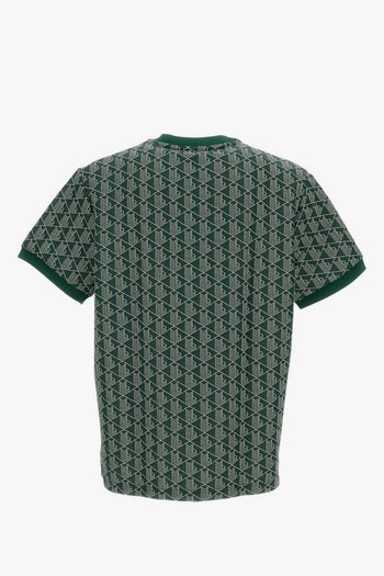 T-Shirt Motivo Geometrico Uomo Verde - 2