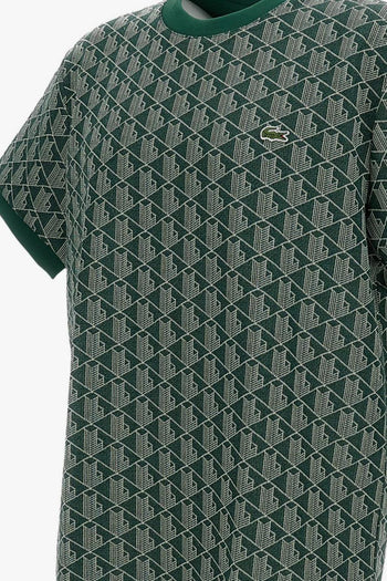 T-Shirt Motivo Geometrico Uomo Verde - 3