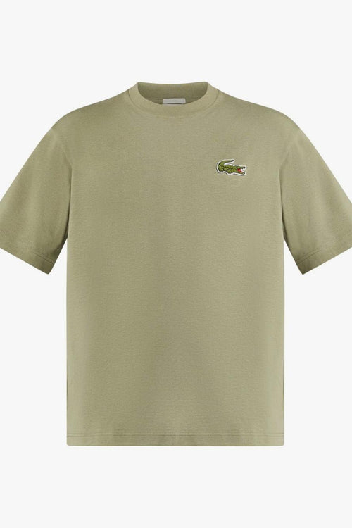 T-shirt Verde Uomo Ricamo Coccodrillo