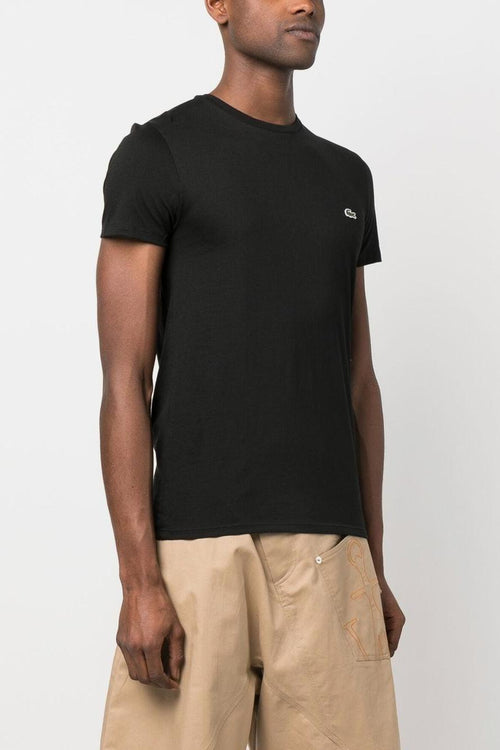 Uomo T-shirt Nero Cotone Pima