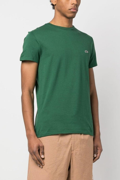 Uomo T-shirt Verde Cotone Pima