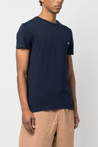 T-Shirt Coccodrillo Verde Uomo Blu