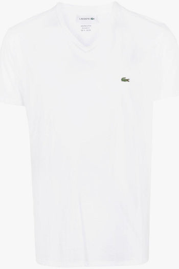 Uomo T-shirt Bianco Scollo a V - 5